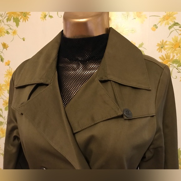 longline trench coat green size S - Picture 5 of 17